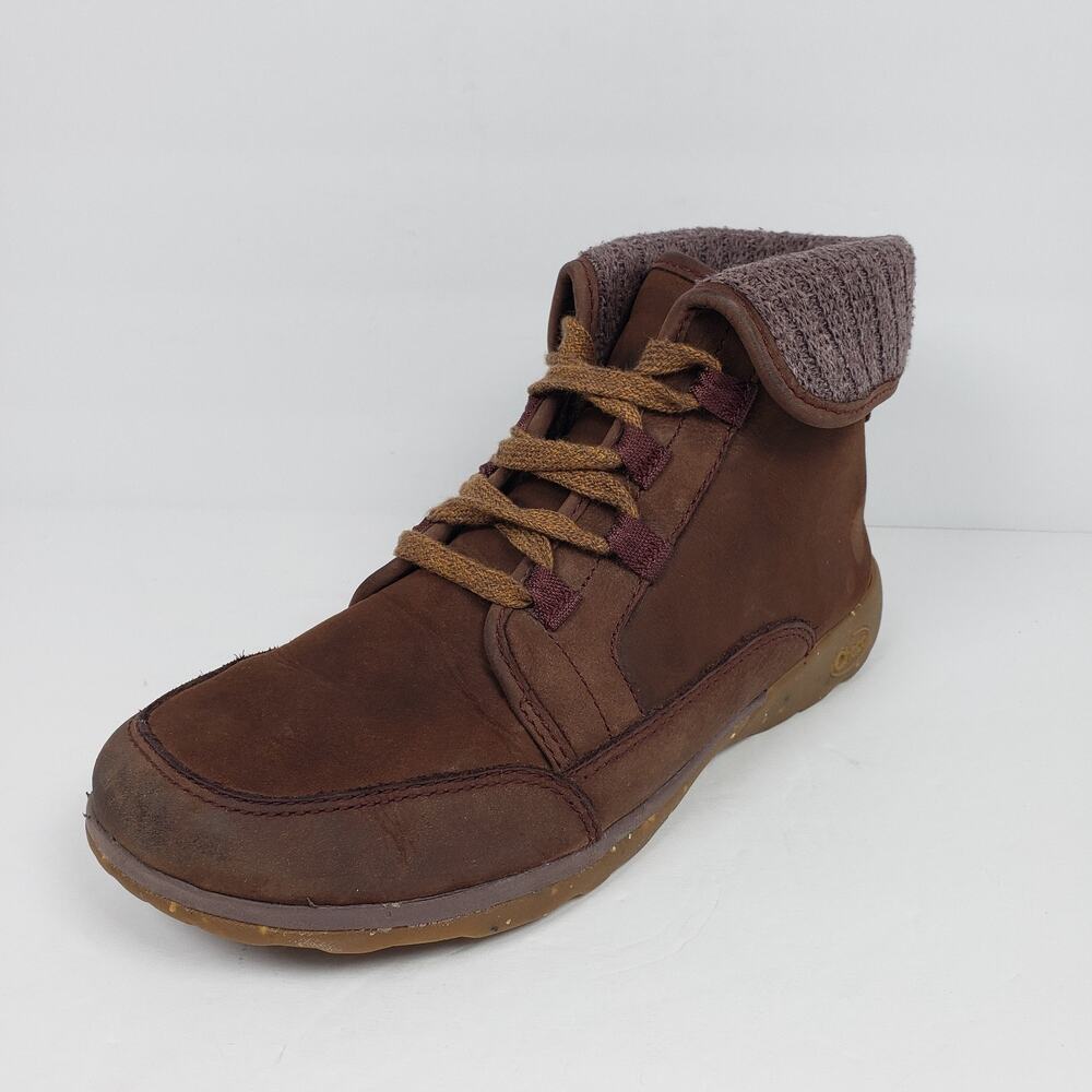 Chaco Barbary Womens Size 8 Maroon Brown Leather Outdoors Boots Shoes J106808 - Picture 2 of 11